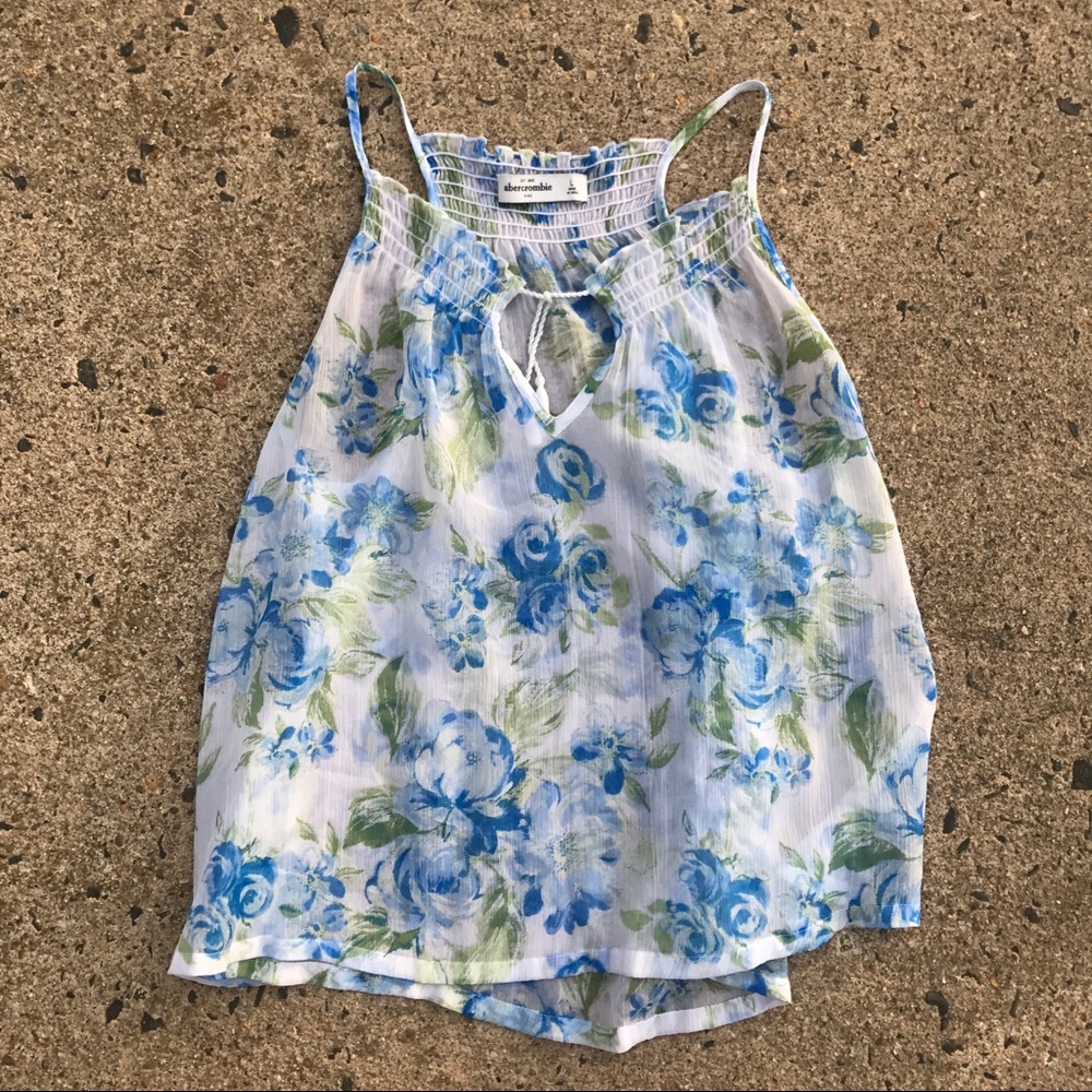 ☀️Abercrombie Kids Sheer Florar Top
